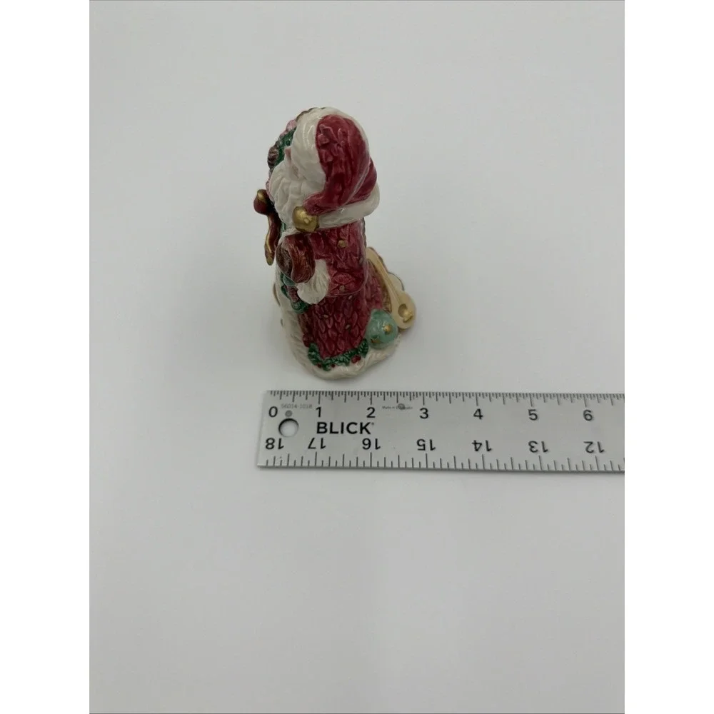 Fitz and Floyd Father Christmas Santa Claus Ceramic Bell Figurine 5.5‎ Inch